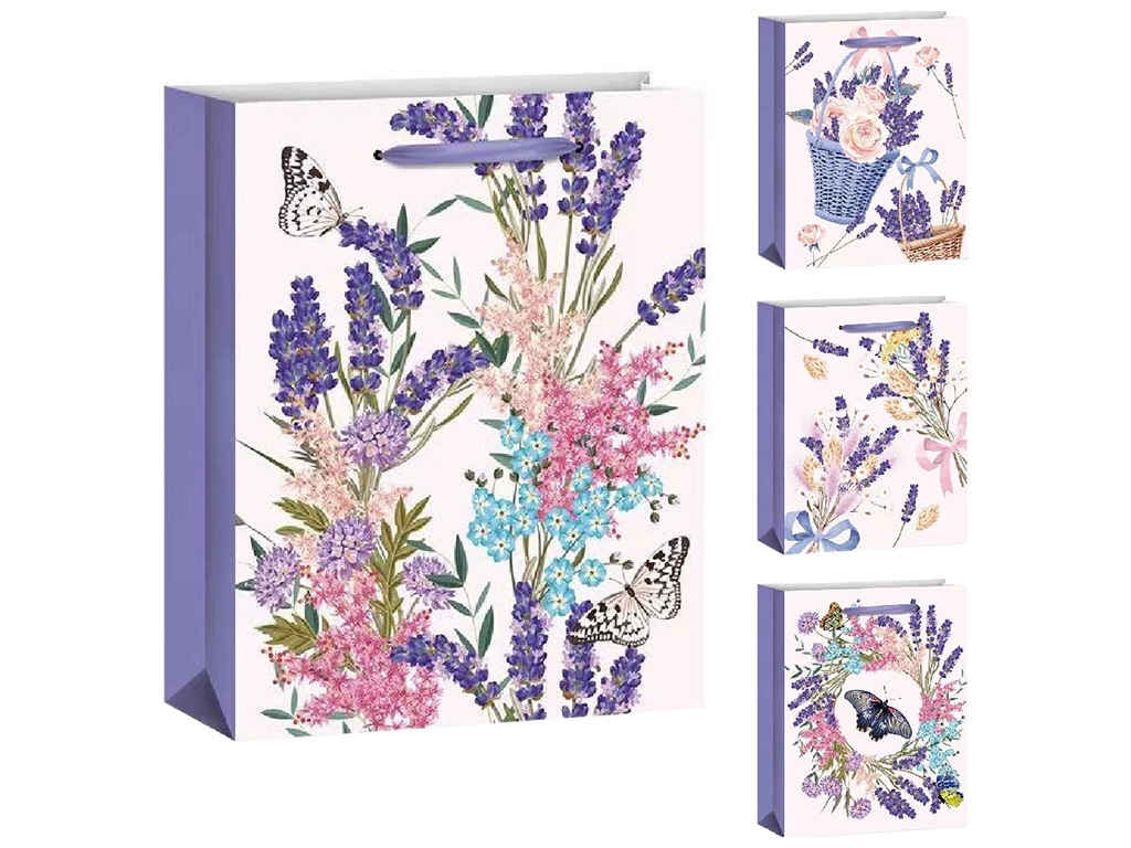 Пакет подарунковий паперовий L Lavender, 31х41х12см