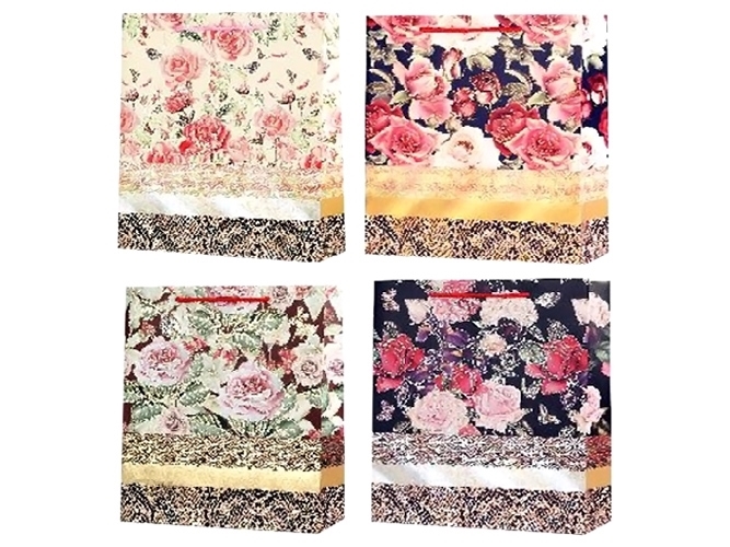 Пакет подарунковий паперовий L Roses 31x42x12см