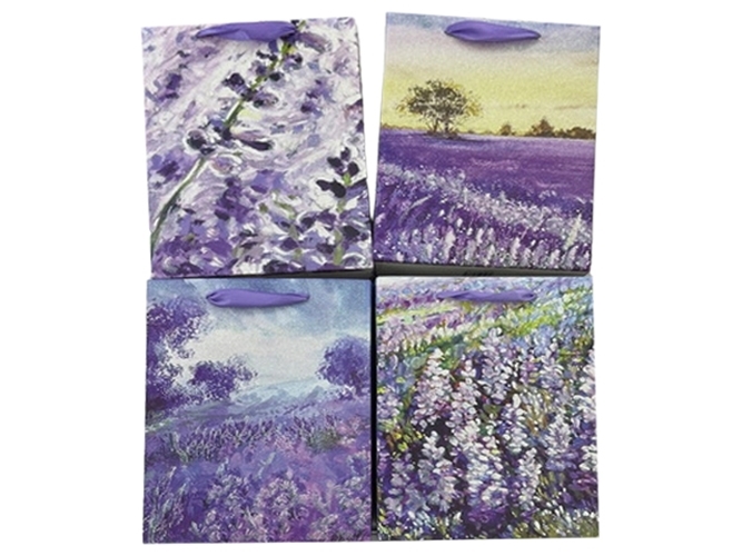 Пакет подарочный бумажный M Lavender, 32x26x12см