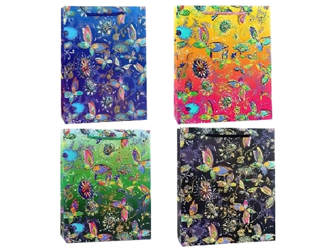 Пакет подарочный бумажный M Magic butterfly 26x32x10см