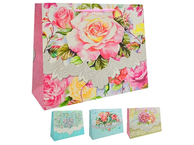 Пакет подарунковий паперовий M Sweet flower 32х26х10см