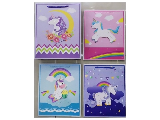 Пакет подарунковий паперовий M Unicorno 26x32x10см