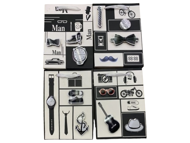 Пакет подарунковий паперовий Man 3D L, 30x40x12см