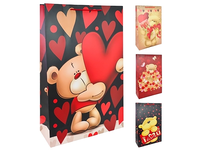 Пакет подарочный бумажный S Amore orso 17,5x25x7см