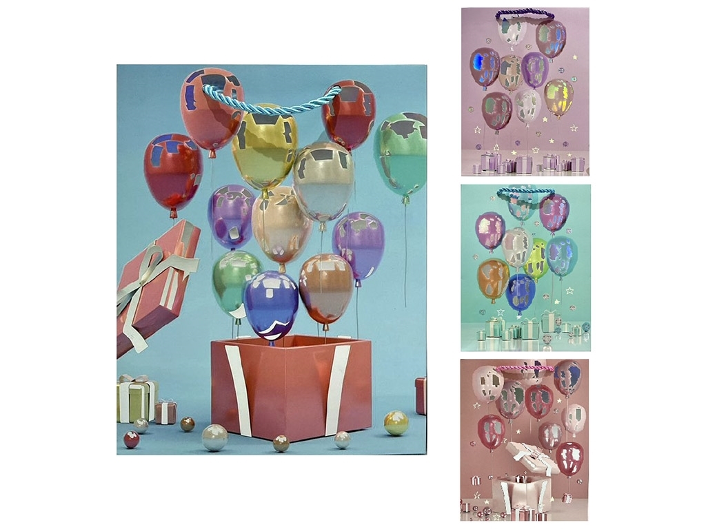 Пакет подарунковий паперовий S Ballons, 18x23x10см