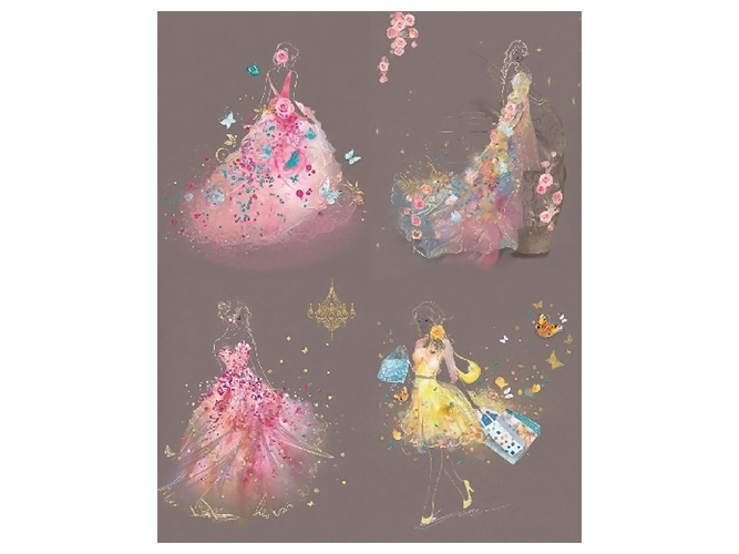 Пакет подарочный бумажный S Cinderella 18x23x8см