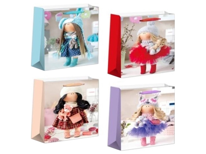 Пакет подарунковий паперовий S Dolls 18х24х8,5см