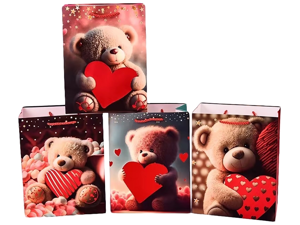 Пакет подарунковий паперовий S Teddy, 18x23x10см
