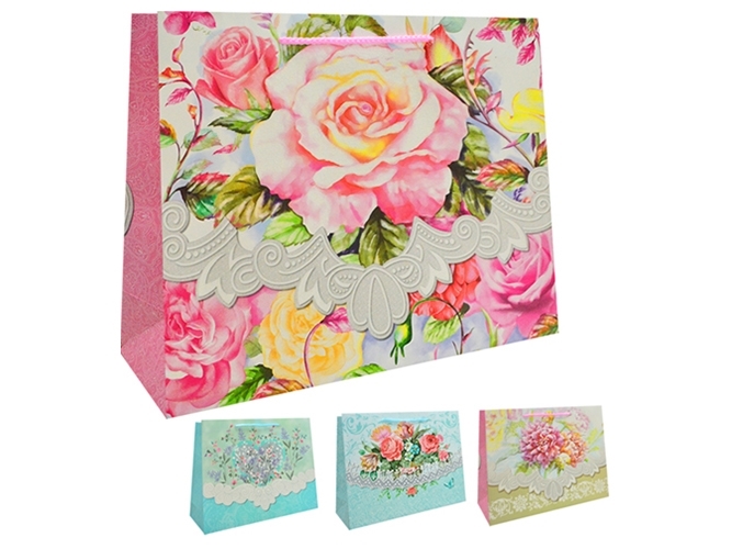 Пакет подарочный бумажный M2 Sweet flower 25х20х9см