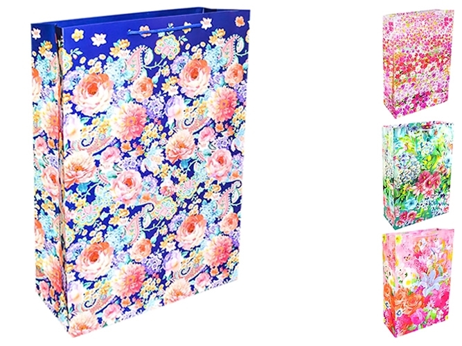 Пакет подарочный бумажный XL Flowers 50x37x15см TL00058-XL