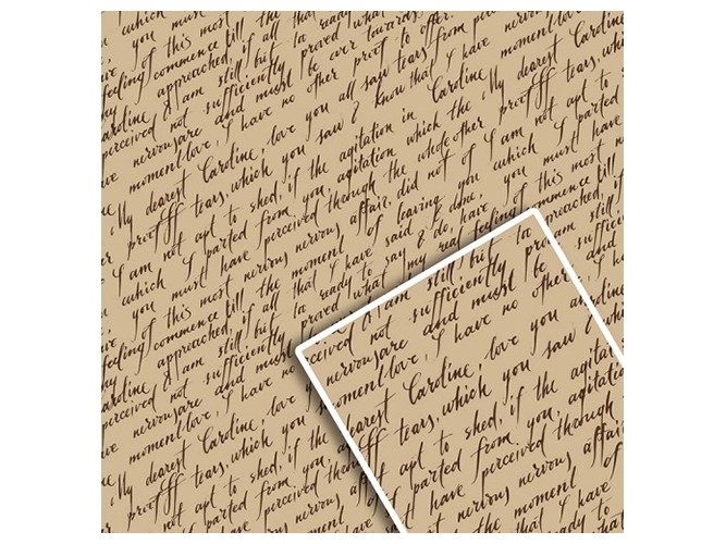 Папір пакувальний крафт Лист на бурому, 70x100см, 10л/уп