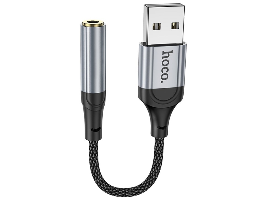 Переходник Hoco LS36 Fresh external sound card USB to 3.5 Цвет Черный