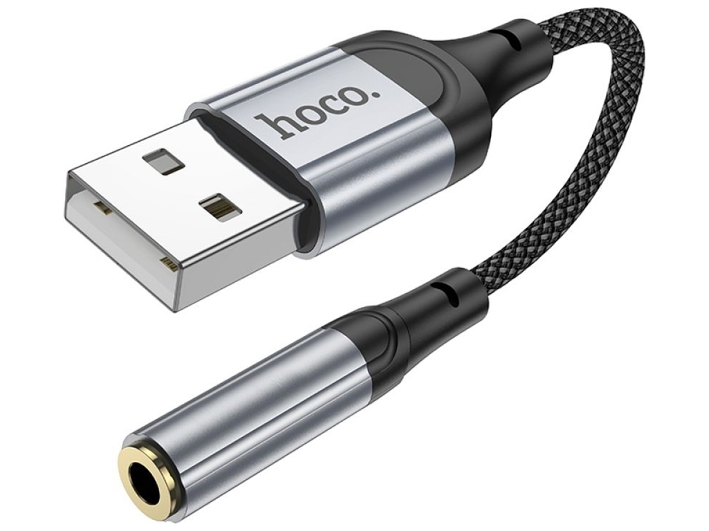 Переходник Hoco LS36 Fresh external sound card USB to 3.5 Цвет Черный