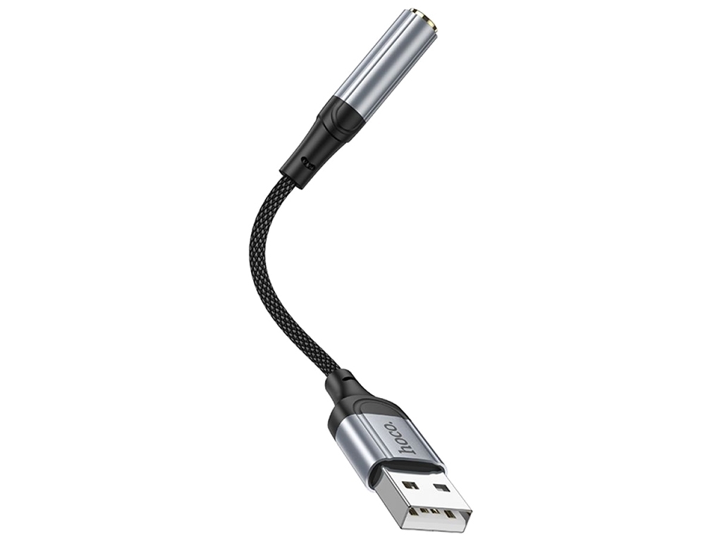 Переходник Hoco LS36 Fresh external sound card USB to 3.5 Цвет Черный