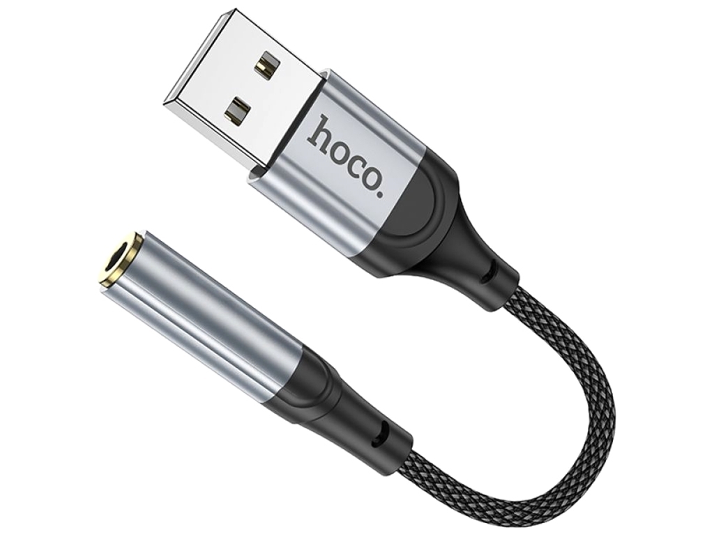 Переходник Hoco LS36 Fresh external sound card USB to 3.5 Цвет Черный