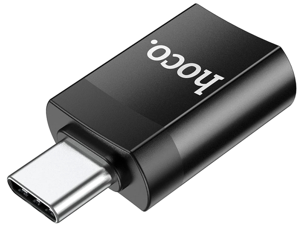 Купить Перехідник Hoco UA17 Type-C male to USB female USB3.0 Колір Чорний - фото 4