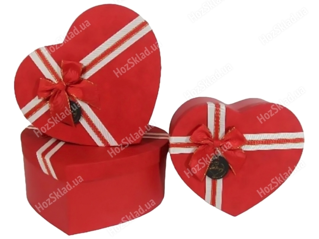 Подарункові коробки Ufo RED HEART (ціна за набір 3шт) 6900068851719