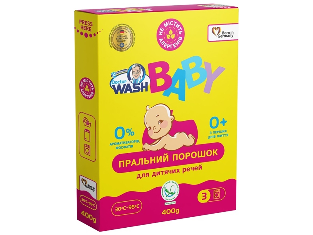 Порошок для прання Doctor Wash Baby, 400г