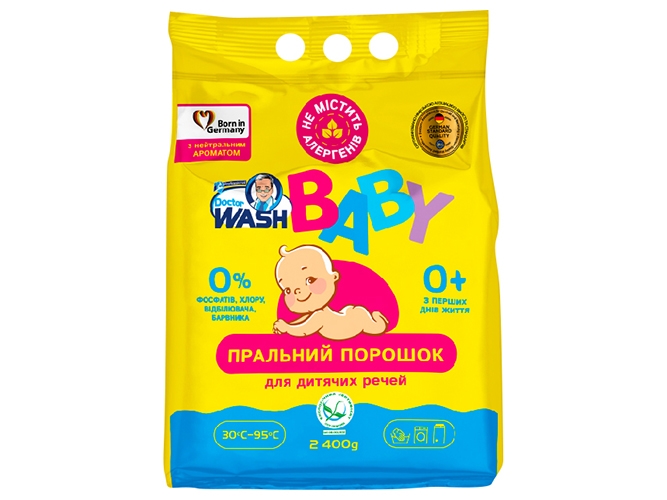 Порошок для стирки Doctor Wash Baby с нейтральным ароматом, 2,4кг