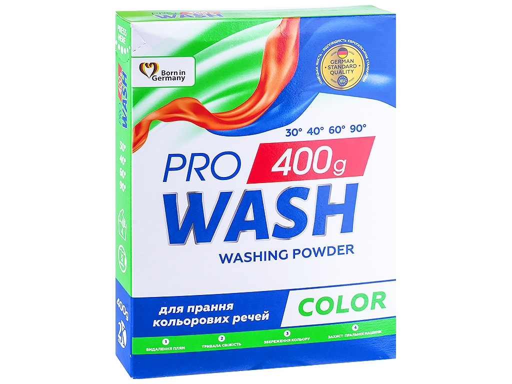 Стиральный порошок ProWash Color, для цветных тканей, 400г