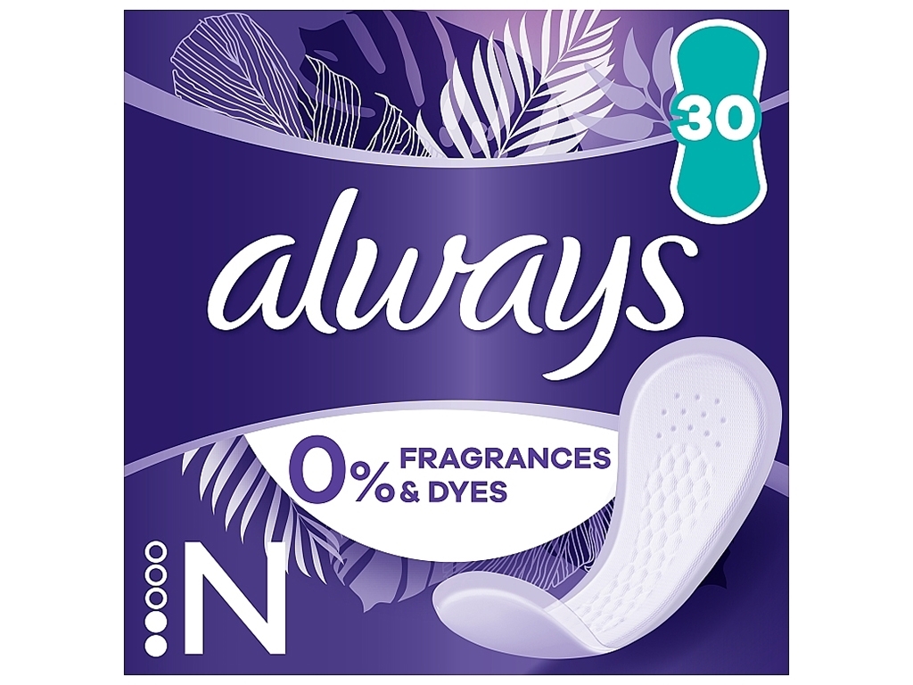 Прокладки гигиенические ежедневные Always Daily Fresh Normal Duo 0% отдушек и красителей, 30шт