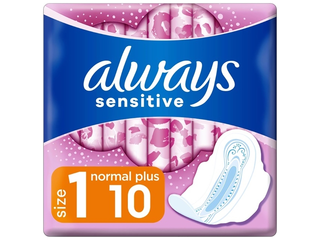 Прокладки гигиенические ультратонкие Always Ultra Sensitive Normal Plus, 4 капли, 10шт