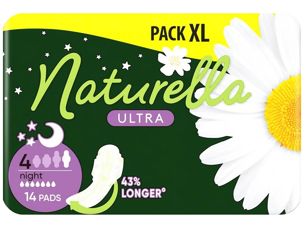 Прокладки гигиенические Naturella UltraNight Duo, ароматизированные, 7капель, 14шт