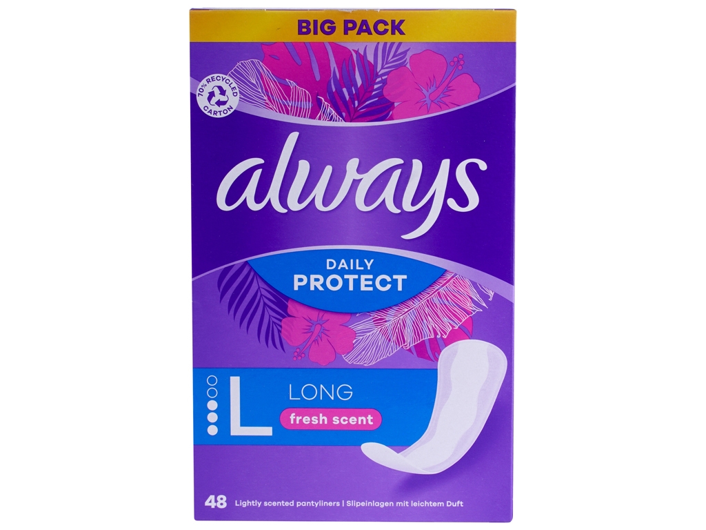 Прокладки ежедневные Always Daily Protect Long, 48шт, 3капли