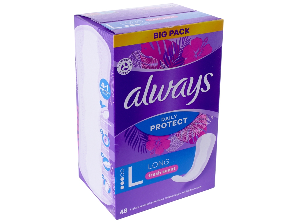Прокладки ежедневные Always Daily Protect Long, 48шт, 3капли