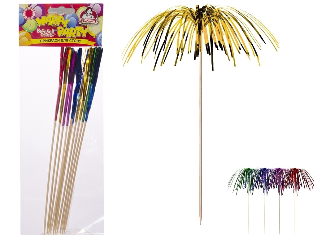Украшения Помічниця Happy party "Украшение Пальма малая" 10шт 27см