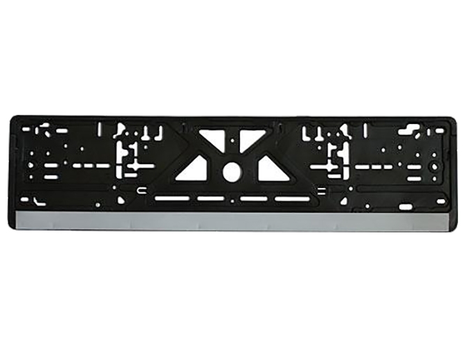 Рамка номера пластиковая серебро