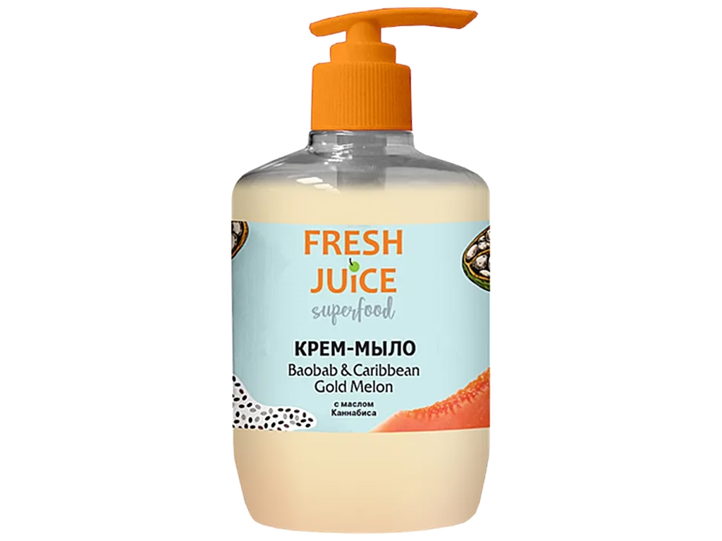 Жидкое крем-мыло Fresh Juice Superfood Baobab&Caribbean Gold Melon 460мл