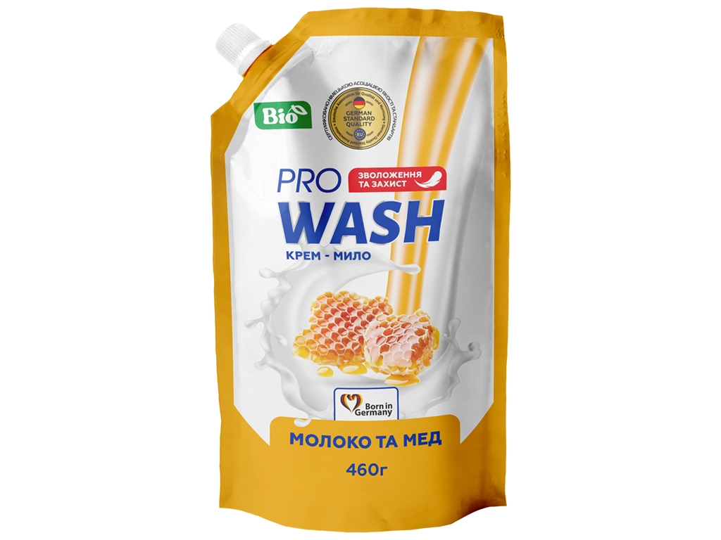 Рідке крем-мило Pro Wash Молоко та мед, 460г, дойпак