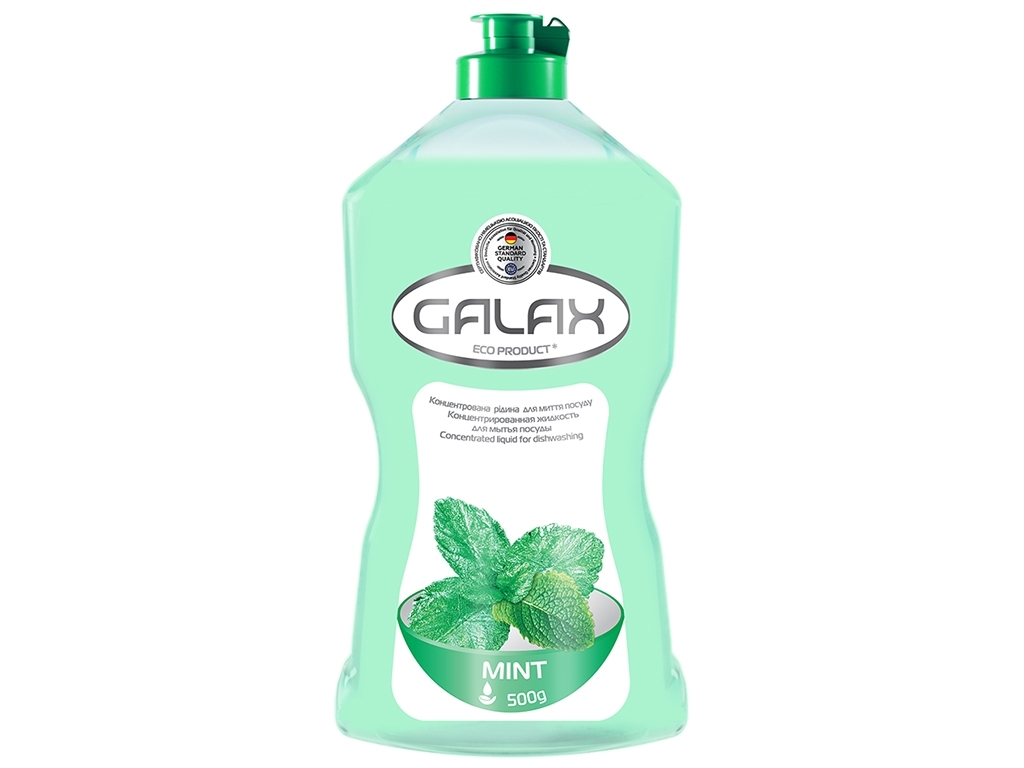 Рідина для миття посуду концентрована Galax М'ята 500мл