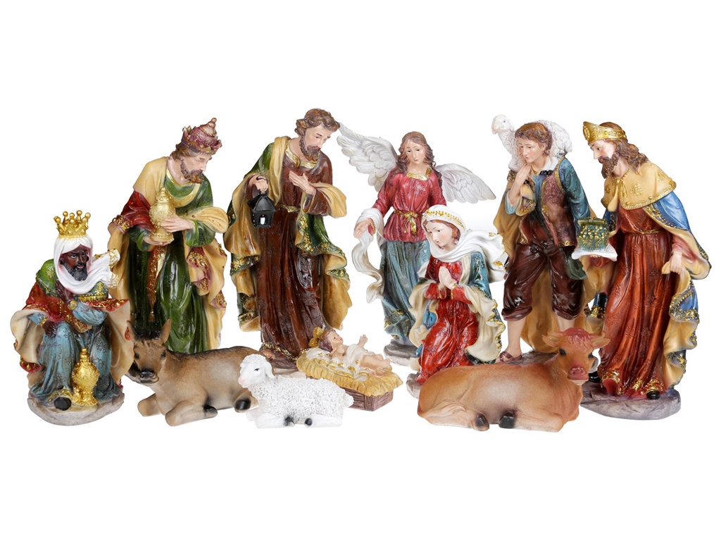 Різдвяний Вертеп, 40см (ціна за набір з 11 фігур)