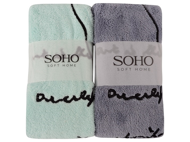 Полотенце банное Soho Text mix, 35х56см, 6900068787308