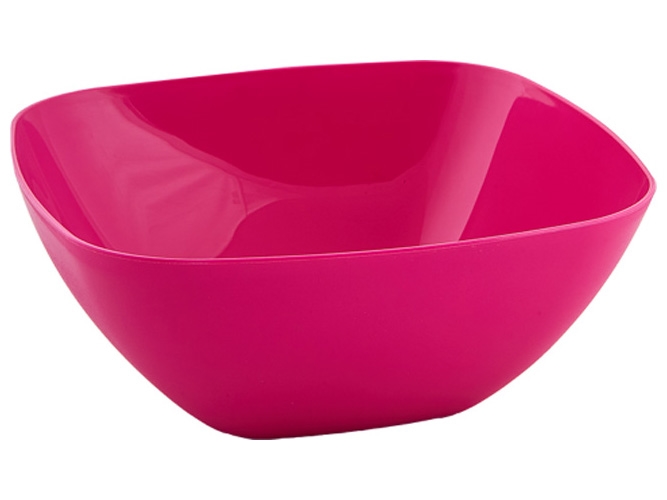 Салатница 24х24х9,5см, 2,5л (цвет темно - розовый) 168003