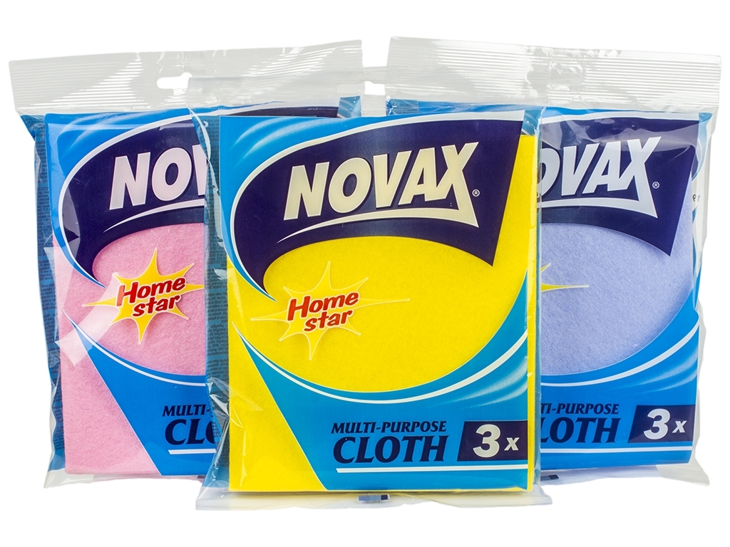 Салфетка универсальная вискозная "Novax" Home Star 30x36см 3шт