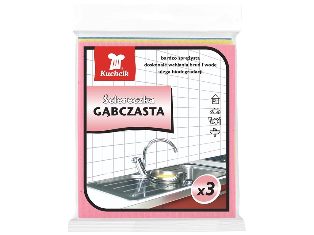Салфетки губчатые влаговпитывающие Kuchcik 3шт.