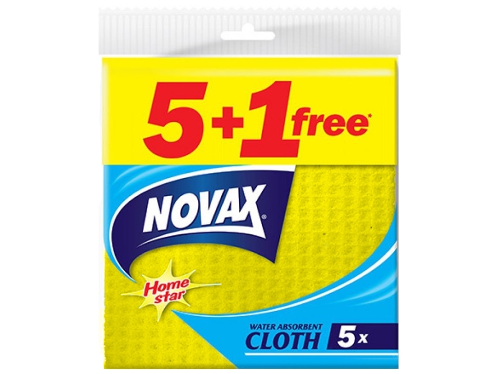 Салфетки пористые влаговпитывающие "Novax" 5+1 шт.