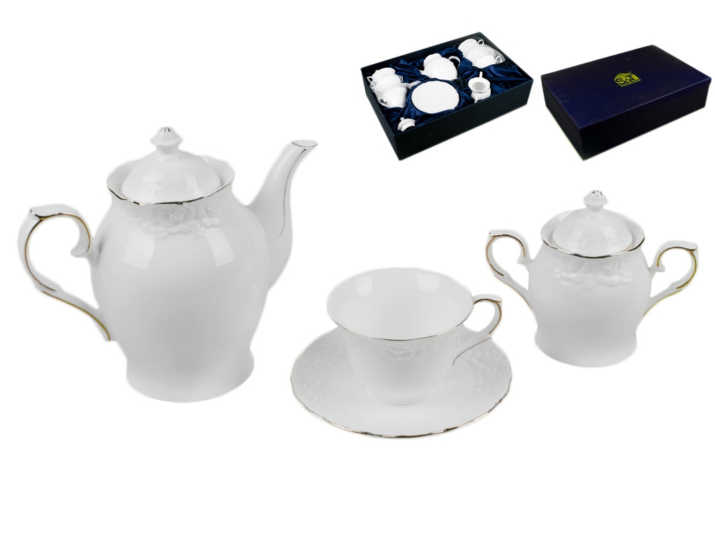 Сервиз чайный 14 предметов "Белая ночь" 220мл