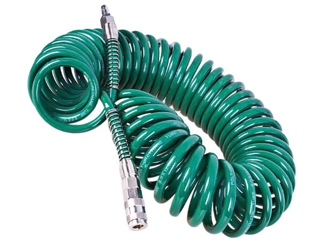 Шланг спіральний для пневмоінструменту, 8x12ммx10м, з перехідниками, V-81210Р