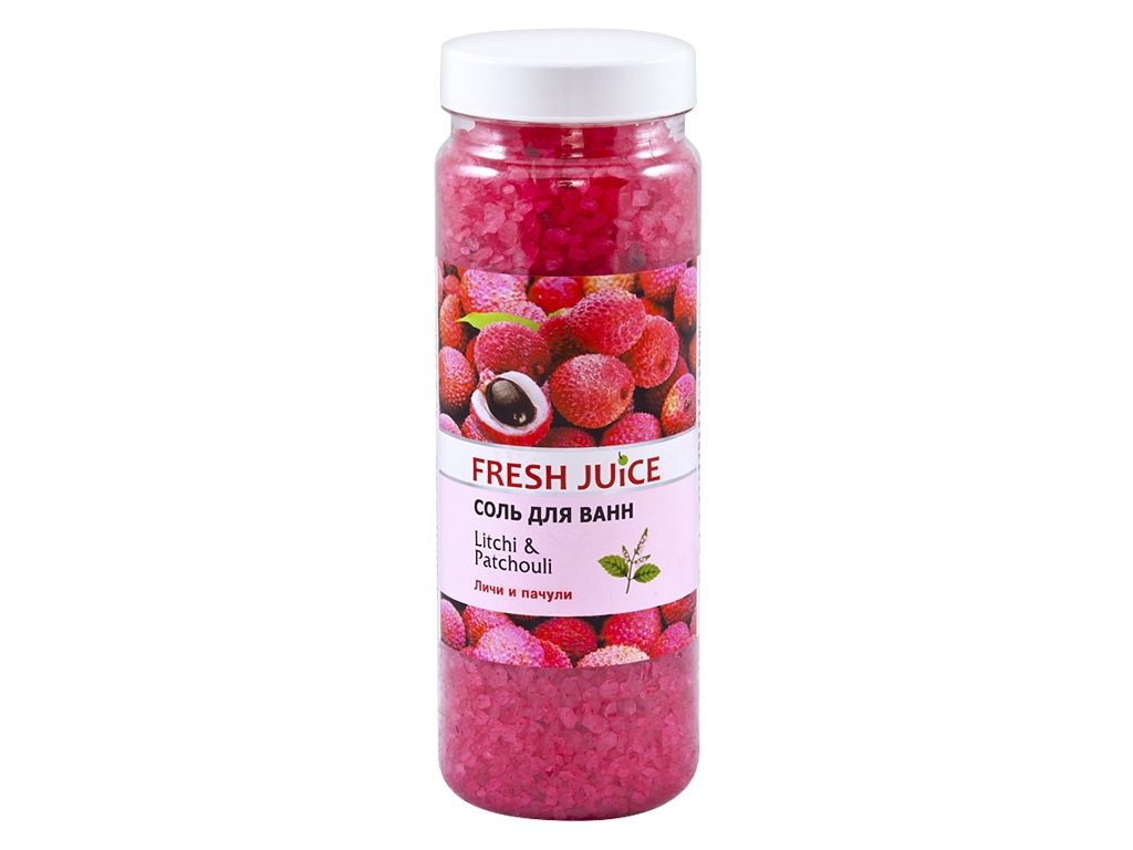 Соль для ванн Fresh Juice "Litchi & Patchouli" личи и пачюли 700г