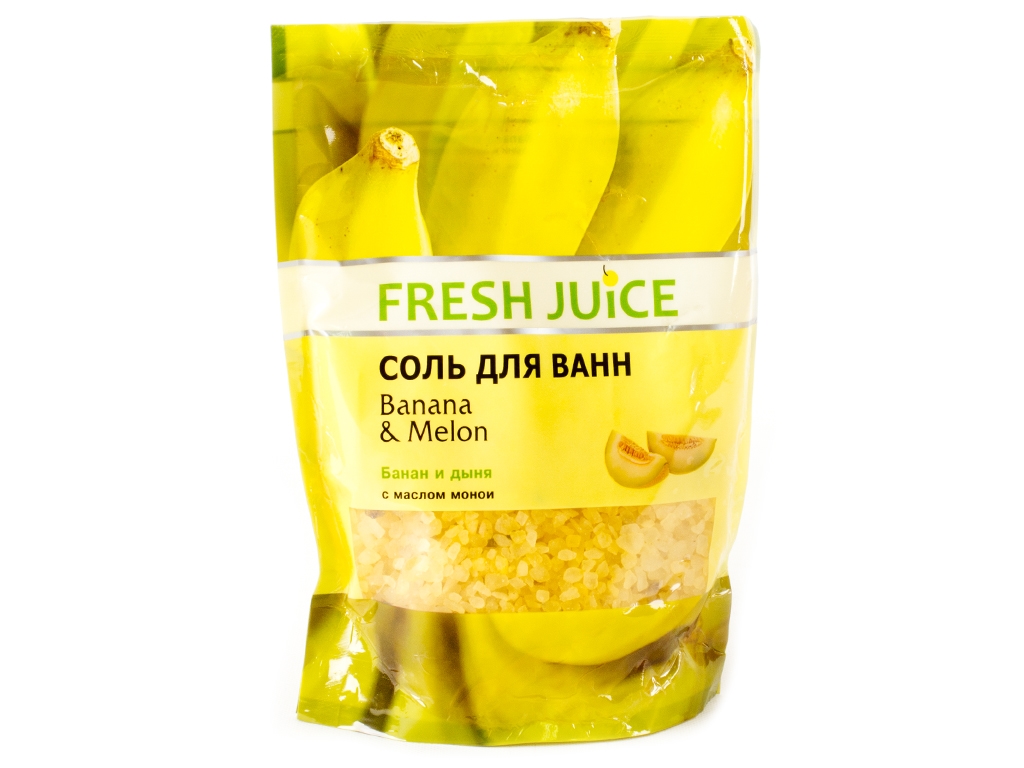 Сіль для ванни Fresh juice Banana&melon дой-пак 500мл