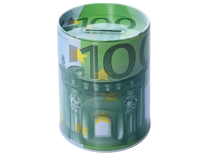 Скарбничка-банка залізна 100 євро, 7,5x10,5см