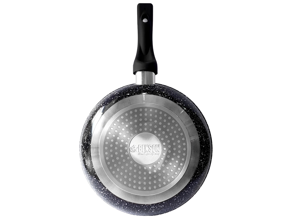 Сковорода з кришкою Benson, гранітне покриття, для всіх типів плит, 24x5,5см
