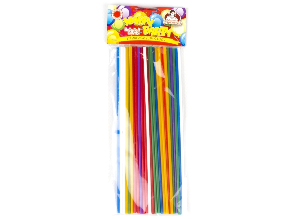 Соломка "Алкогольна" Помічниця "Happy party" 25шт 21смx3мм