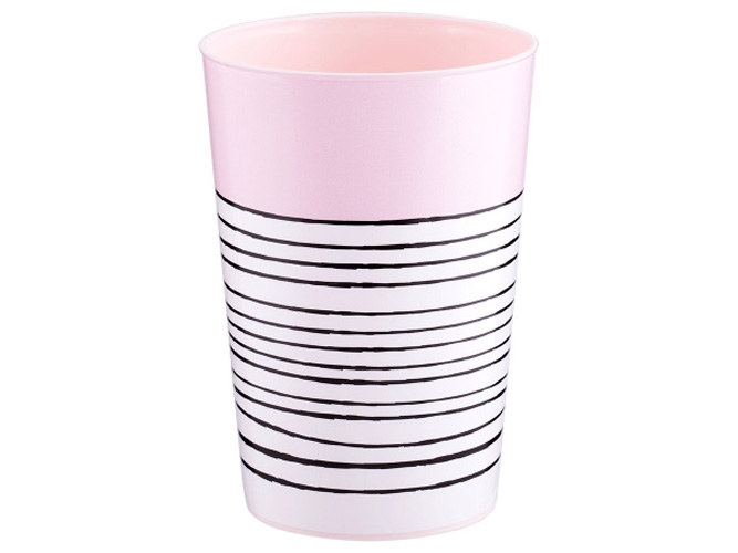 Стакан с декором 400мл, 8х12см (цвет Lines, св. розовый) 169070