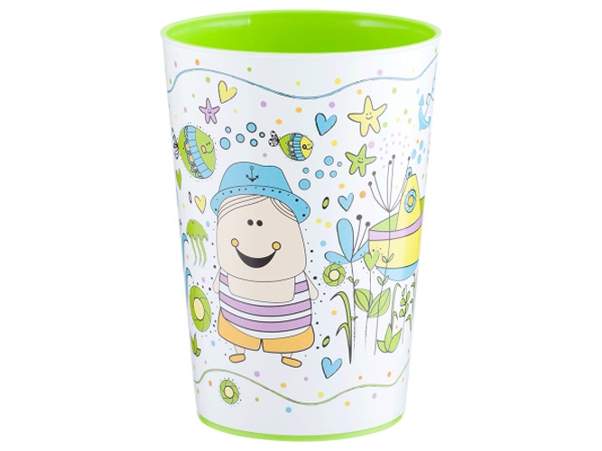 Стакан с декором 400мл, 8х12см (цвет Magic, оливковый) 169070