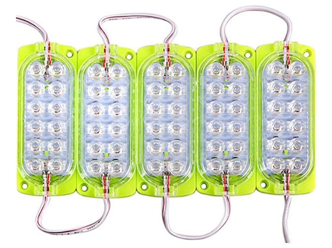 Лента Модуль 2835 Green (12 led 12V)  (цена за 5 модулей в ленте)